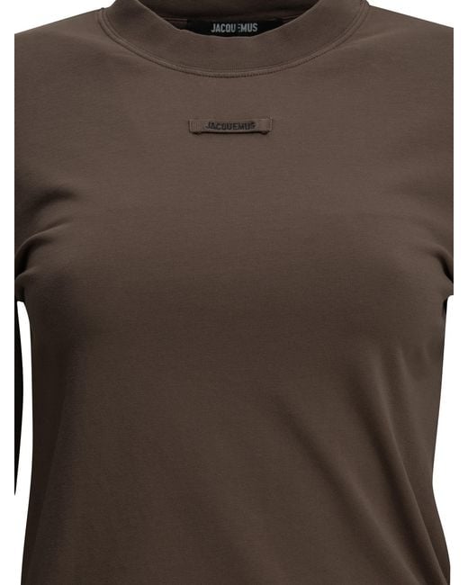 Jacquemus Brown "Gros Grain" Crew-Neck T-Shirt