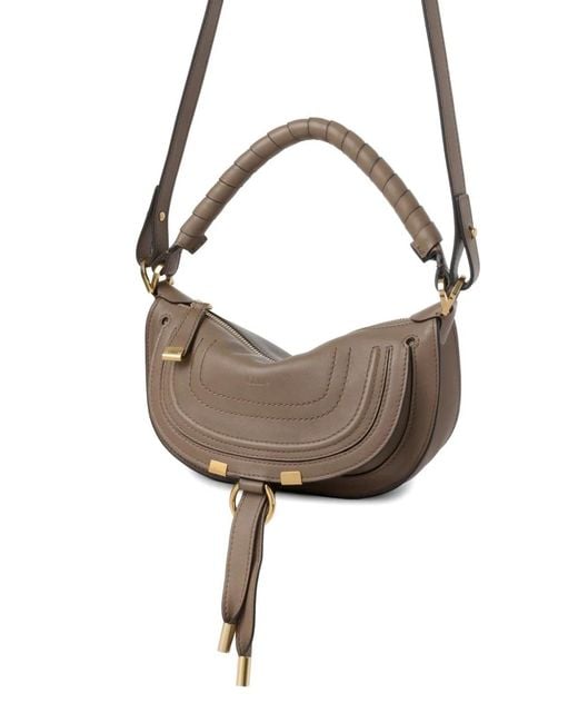 Chloé Brown Marcie Mini Leather Shoulder Bag