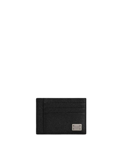 Dolce & Gabbana White Dolce & Gabbana Calfskin Card Holder for men