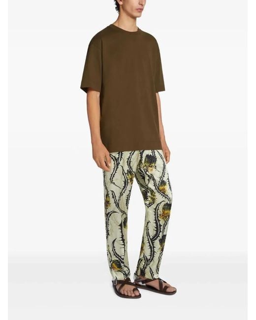 Dries Van Noten Green Cotton Tshirt for men