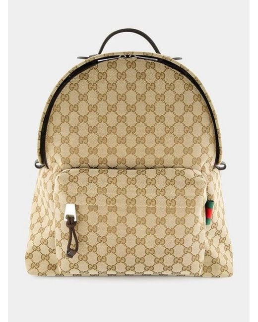 Gucci Natural Medium Fabric Backpack for men
