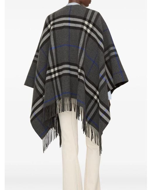 Burberry Black Wool Cashmere Cape