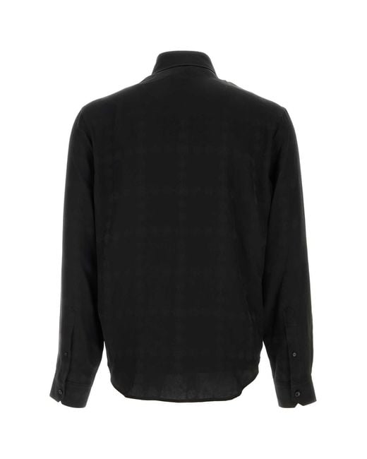 Versace Black Informal Shirt Medusa Vintage Silk Crepe Satin Jac for men