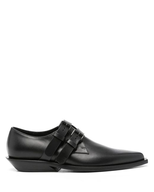 Ann Demeulemeester Black Bowie Double Monk Strap Shoes