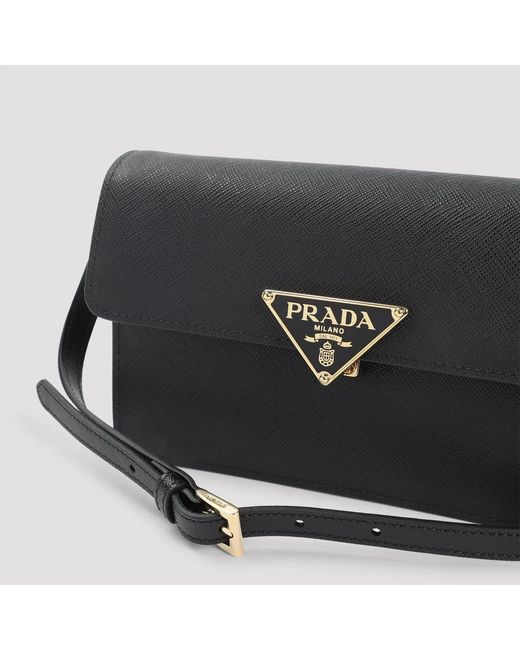 Prada White Mini Bag With Triangle Logo