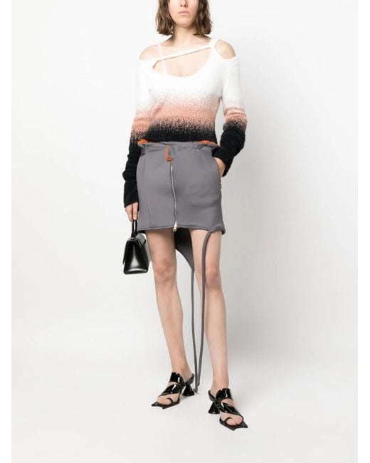 OTTOLINGER Gray Zipped Mini Skirt