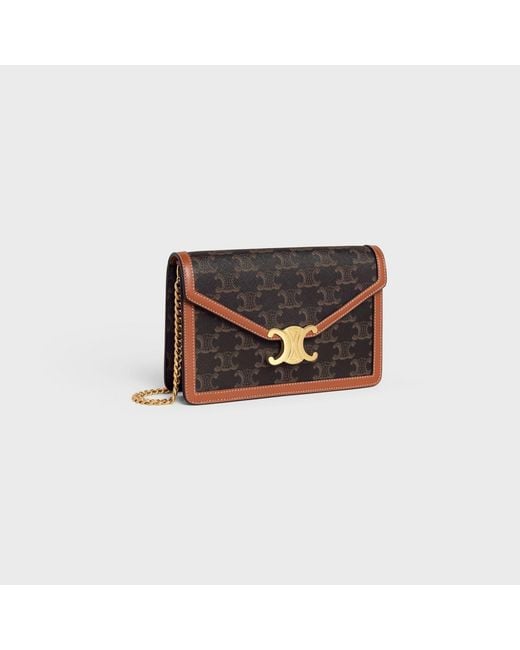 Céline Black Margo Canvas Wallet On Chain