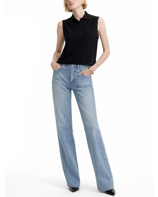 Saint Laurent Black Top Polo Smanicato