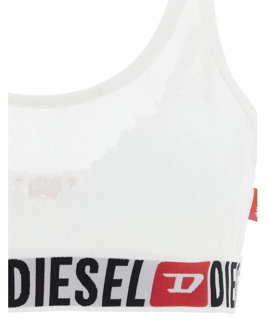 DIESEL White X Tinder 'Pr-Oriba-D-Core' Bra