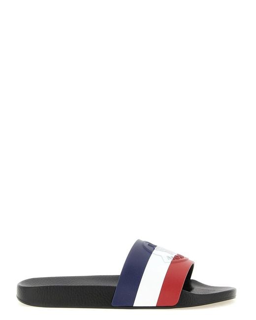 Moncler White 'Basile' Slides for men