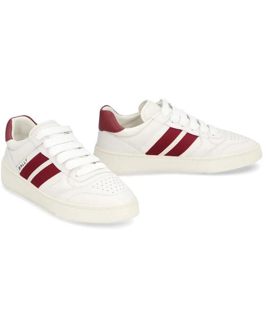Bally White Leather Rebby Sneakers for men