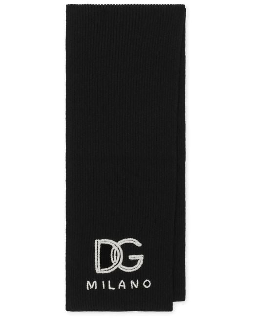 Dolce & Gabbana Black Dolce & Gabbana Cashmere Scarf for men