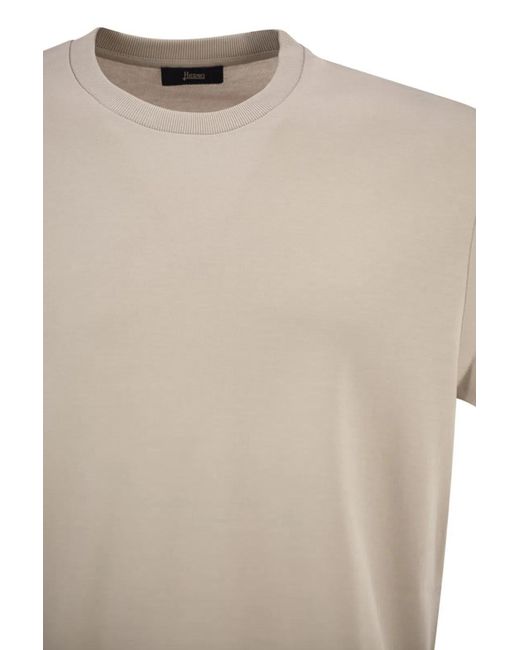 Herno White Cotton Jersey T-Shirt for men