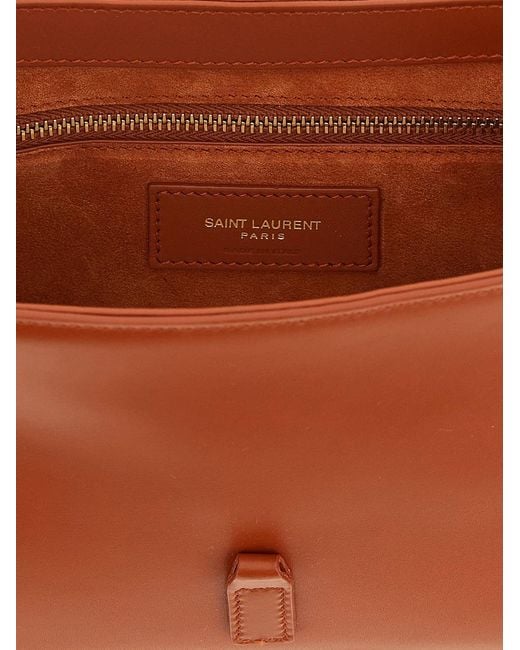 Saint Laurent Brown 'Le 5 À 7' Small Shoulder Bag