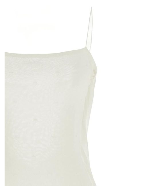 Jacquemus White 'La Robe Maille Plumetis' Dress