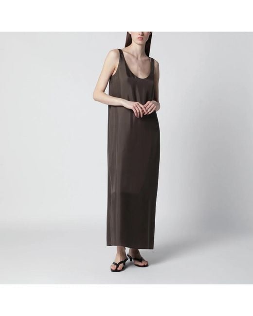 Rohe Black Earth-Tone Silk Dress
