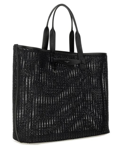 Dolce & Gabbana Black Dolce & Gabbana Woven Mesh Shopping Bag for men