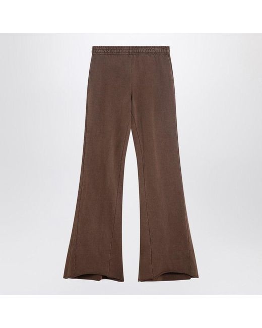 Entire studios Brown Cotton Flared Trousers