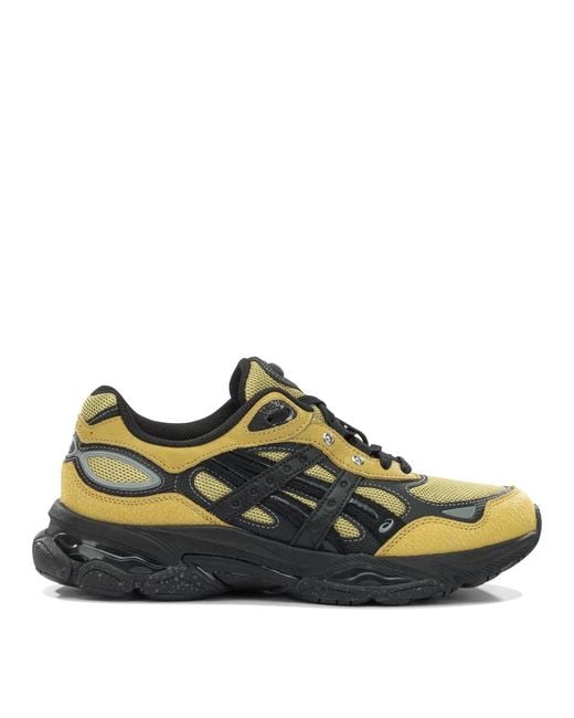 Asics Green Leather Rubber Sneakers for men