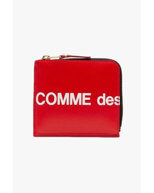 Comme des Garçons Red Wallet Huge Logo Wallet for men