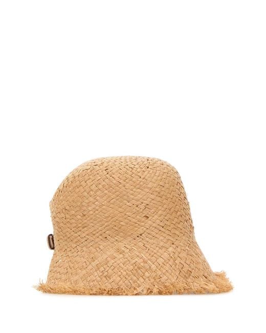 Prada Natural Raffia Baseball Cap