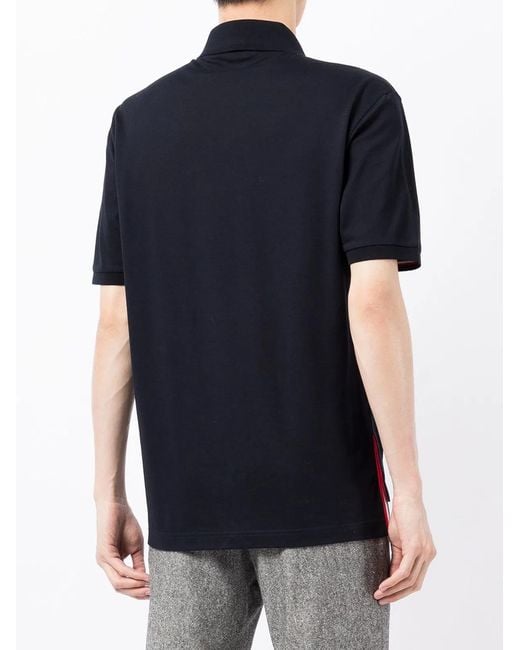 Thom Browne Black Cotton Polo Shirt for men