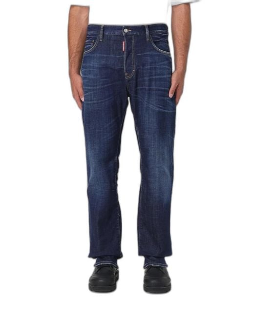 DSquared² Blue Pants 5 Pockets for men