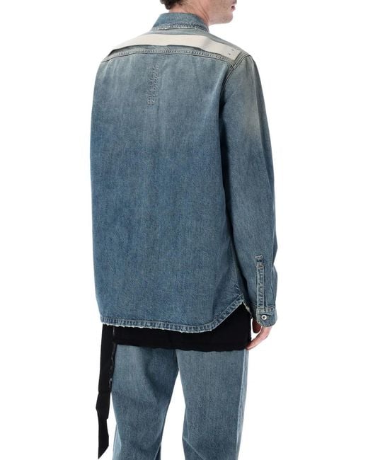Rick Owens Blue Outershirt for men