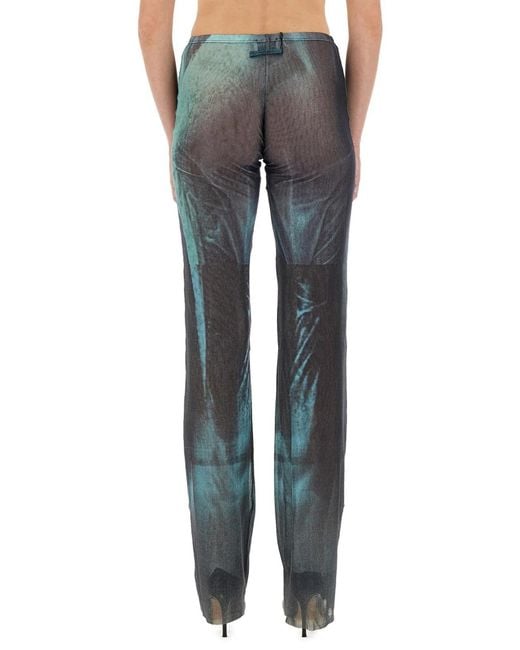 Jean Paul Gaultier Blue "Water" Mesh Pants