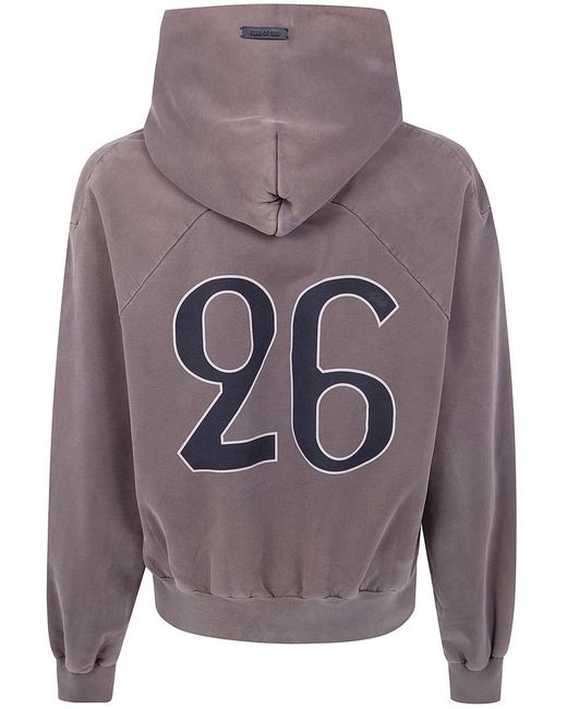 Fear Of God Gray "26" Classic Fit Half Raglan Hoodie