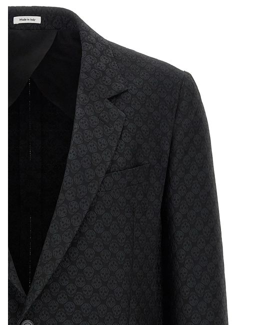 McQueen Black 'Skull' Blazer for men