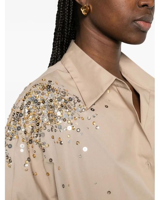 Dries Van Noten Natural "Casia" Embroidered Shirt
