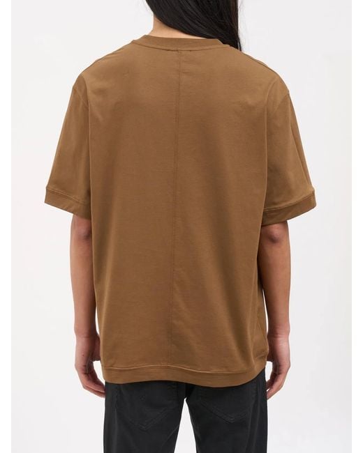 Paolo Pecora Brown Jersey T-Shirt for men