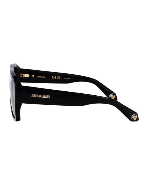 Roberto Cavalli Black Acetate Sunglasses