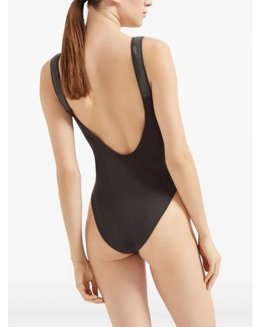 Brunello Cucinelli Brown One Piece Swimsuit