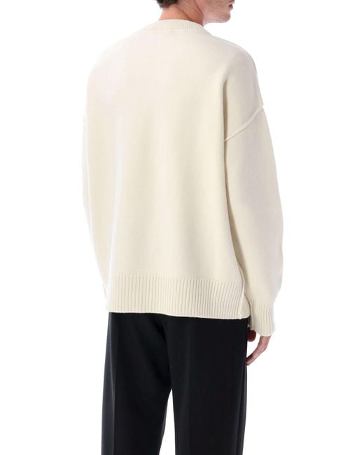 AMI Natural Ecru Wool Sweater