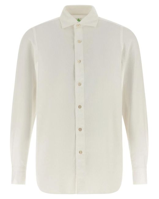 Finamore 1925 White 'Gaeta' Shirt for men