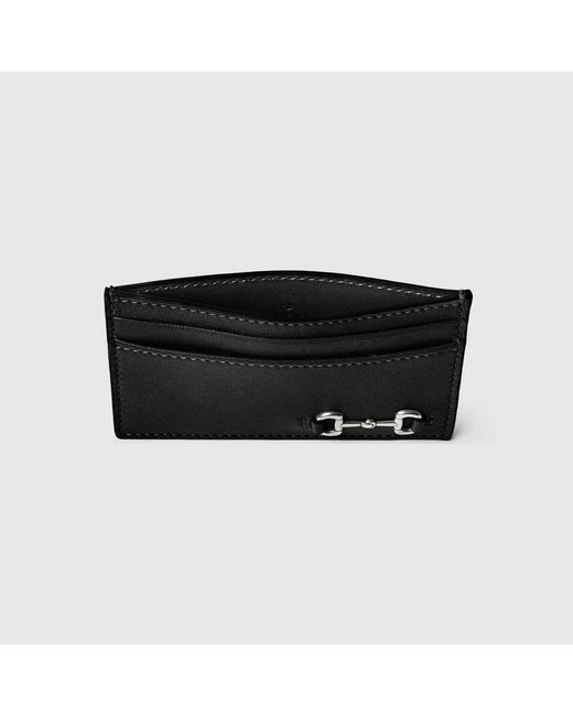 Gucci Black Leather Card Holder for men