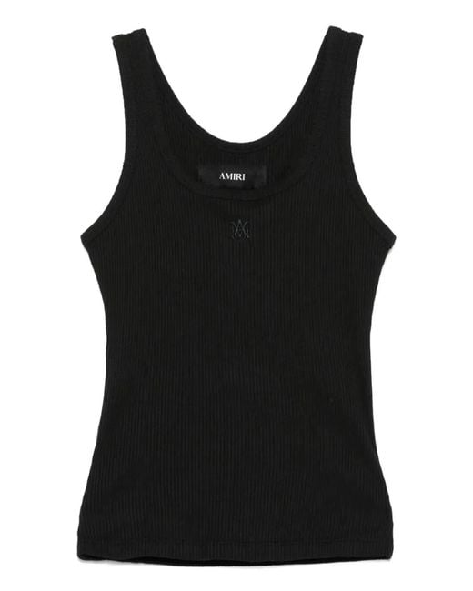 Amiri Black "Ma Embroidery" Tank Top