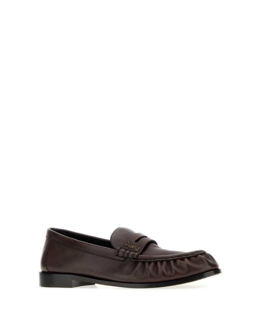 Saint Laurent Brown Le Loafer 15 M Corv/Go Of for men