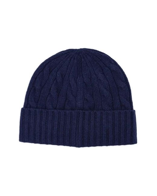 Polo Ralph Lauren Blue Wool Blend Beanie for men