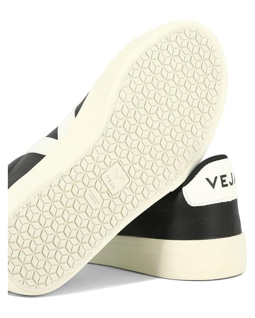 Veja Black Calf Leather Sneakers for men