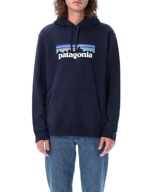 Patagonia Blue P-6 Logo Uprisal Hoodie for men