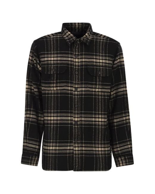 Polo Ralph Lauren Black Classic-Fit Flannel Tartan Shirt for men