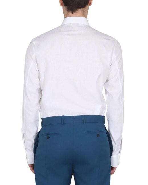 McQueen White Graffiti Logo Shirt for men