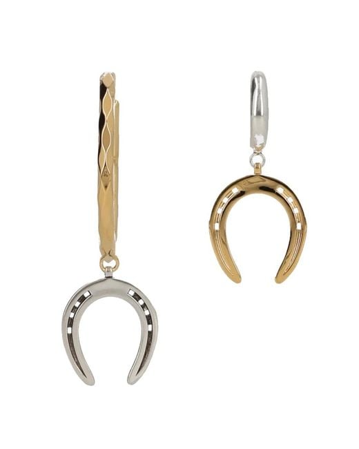 Isabel Marant Metallic Orecchini "Byrne" Asimmetrici