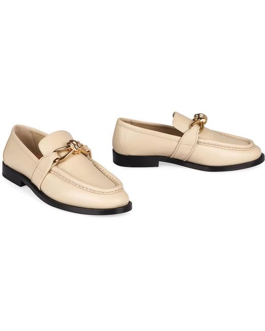 Bottega Veneta Natural Astaire Leather Loafers