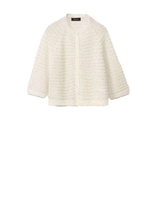 Fabiana Filippi White Perforated Jacket