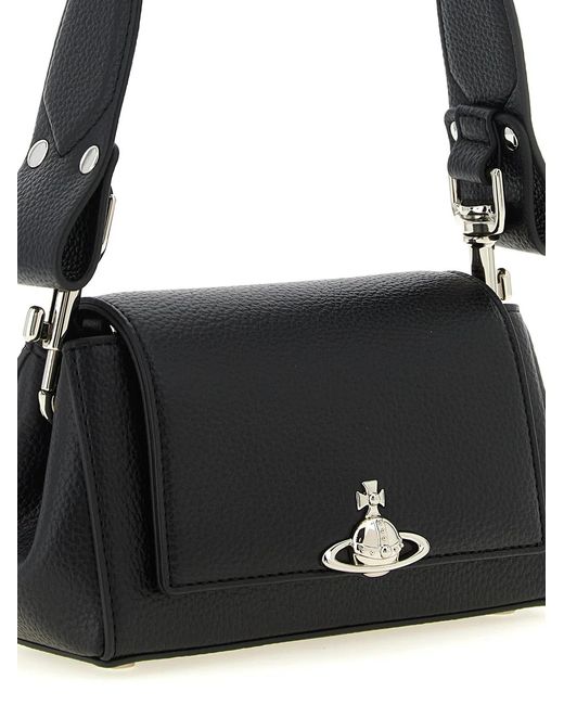 Vivienne Westwood Black 'Hazel' Small Shoulder Bag