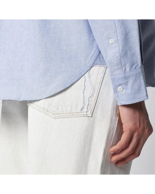 Brain Dead Blue Button-Down Cotton Shirt for men